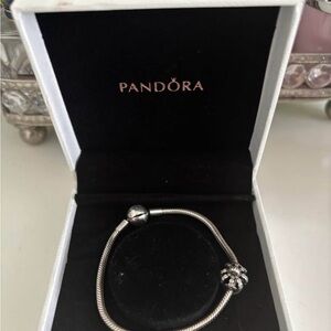 Pandora Silver Bracelet with Intricate Charm